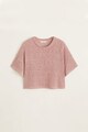 Mango Tricou crop de tricot Rous Femei