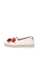 Love Moschino Espadrile slip-on de piele ecologica, cu aplicatie decorativa Femei