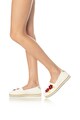 Love Moschino Espadrile slip-on de piele ecologica, cu aplicatie decorativa Femei