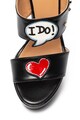 Love Moschino Sandale wedge de piele ecologica Femei