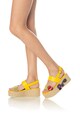 Love Moschino Sandale slingback tip espadrile cu aplicatii Femei