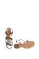 Love Moschino Sandale de piele ecologica cu aspect metalizat Femei
