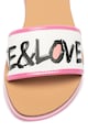 Love Moschino Papuci cu imprimeu text Femei