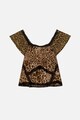 Motivi Bluza crop cu animal print Femei