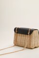 Mango Jorge keresztpántos bambuszrost és műbőr táska női