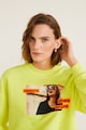 Mango Neon mintás pulóver női