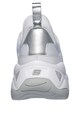 Skechers Pantofi sport de piele peliculizata si material textil D-Lites 3.0 Femei