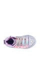 Skechers Pantofi sport mid-high cu strasuri si LED-uri Twinkle Breeze Fete