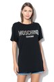 Moschino Дълга плажна тениска с метализирано лого Жени