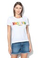 Moschino Tricou de plaja, cu imprimeu logo contrastant Femei