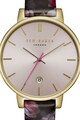 Ted Baker Ceas analog cu o curea de piele cu model floral Femei