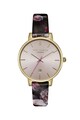 Ted Baker Ceas analog cu o curea de piele cu model floral Femei