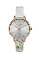 Ted Baker Ceas quartz cu o curea de piele cu model floral Femei