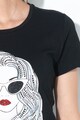 Liu Jo Mintás póló strasszkövekkel női