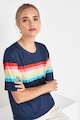 NEXT Tricou cu decolteu rotund si model colorblock Femei