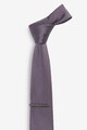 NEXT Texturált nyakkendőből és nyakkendőcsipeszből álló szett férfi