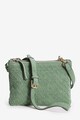 NEXT Geanta crossbody de piele intoarsa, cu aspect tesut Femei