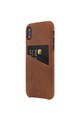 Vetter Husa de protectie  Clip-On Genuine Leather with Card Port pentru Apple iPhone XS/iPhone X, Brown Femei