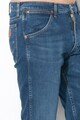 Wrangler Blugi slim fit cu croiala dreapta si aspect usor decolorat Barbati