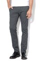 BOSS Hugo Boss, Pantaloni chino slim fit, cu aspect texturat Barbati