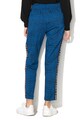 DESIGUAL Pantaloni texturati cu model in carouri si snur pentru ajustare Tunic Femei