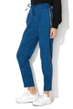 DESIGUAL Pantaloni texturati cu model in carouri si snur pentru ajustare Tunic Femei