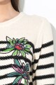 DESIGUAL Pulover cu model in dungi si broderii florale Baltimore Femei