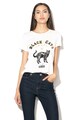 Silvian Heach Collection Tricou din jerseu cu imprimeu frontal Goto Femei