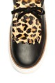 Pepe Jeans London Pantofi sport slip-on cu franjuri animal print Adams Fringe Femei