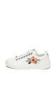 Pepe Jeans London Pantofi sport de piele ecologica, cu broderie florala Brompton Femei