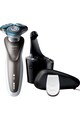 Philips Aparat de ras  S7720/26, Lame duble Super Lift & Cut, Docking curatare, Sistem GentlePrecisio, LED, Acumulator, 3 capete, Rotire Dynamic Flex in 5 directii, Trimmer, Husa calatorie, Alb Barbati