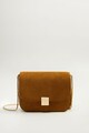 Mango Geanta crossbody de piele intoarsa, cu bareta din lant Nil Femei