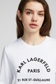 Karl Lagerfeld Bluza sport cu decolteu la baza gatului si imprimeu logo Femei