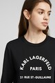 Karl Lagerfeld Logómintás kerek nyakú pulóver női