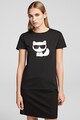 Karl Lagerfeld Tricou din bumbac cu imprimeu Choupette Ikonik Femei