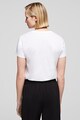 Karl Lagerfeld Tricou din bumbac cu aplicatii cu strasuri KARL X OLIVIA PALERMO Femei