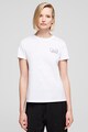 Karl Lagerfeld Tricou din bumbac cu aplicatii cu strasuri KARL X OLIVIA PALERMO Femei