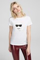 Karl Lagerfeld Tricou din bumbac cu imprimeu Choupette Ikonik Femei