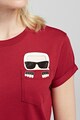 Karl Lagerfeld Tricou cu buzunar pe piept Ikonik Femei