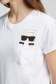 Karl Lagerfeld Tricou cu buzunar pe piept Ikonik Femei