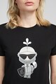 Karl Lagerfeld Памучна тениска с десен Жени