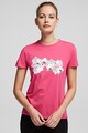 Karl Lagerfeld Tricou cu imprimeu logo si floral KARL X OLIVIA PALERMO Femei