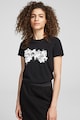 Karl Lagerfeld Tricou cu imprimeu logo si floral KARL X OLIVIA PALERMO Femei