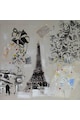 Mendola Art Tablou pictat manual Paris,  60x60 cm Femei