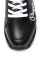 Pepe Jeans London Pantofi sport wedge de piele ecologica, cu logo Zion Femei