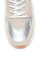 Pepe Jeans London Pantofi sport de piele intoarsa cu insertii metalizate Harlow Up Reflect Femei