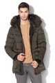 SUPERDRY Jacheta parka cu garnitura de blana sintetica si vatelina Chinook Barbati