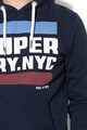SUPERDRY Kapucnis pulóver texturált logómintával férfi