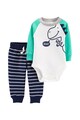 Carter's Set de pantaloni si body, cu diverse imprimeuri Baieti