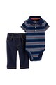 Carter's Set de body cu guler polo si pantaloni Baieti